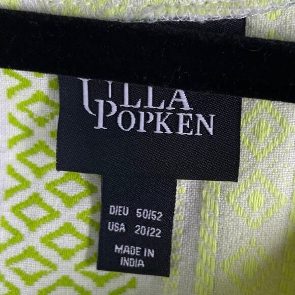 Ulla Popken, Size 20/22, Bright Yellow w/ Colorful Trim Maxi Dress, Plus Size - Picture 3 of 8